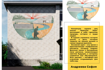 Подведены итоги конкурса на мурал школы «Красные Зори»